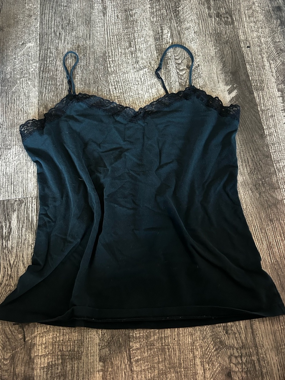 Merona Black Lace-Trim Cami Tank